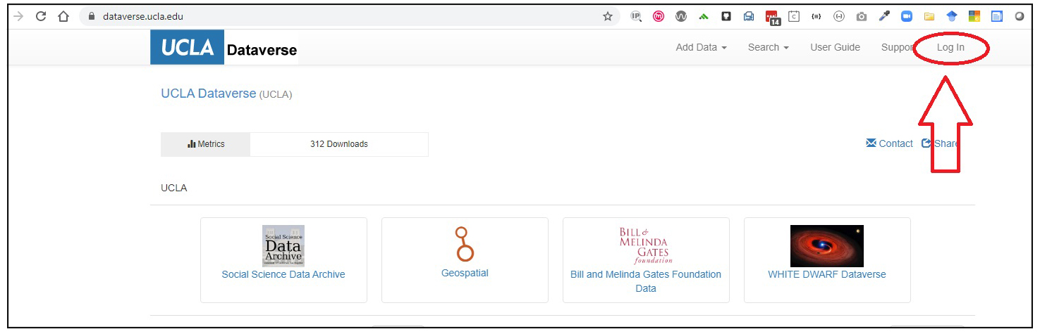 Dataverse Login screen